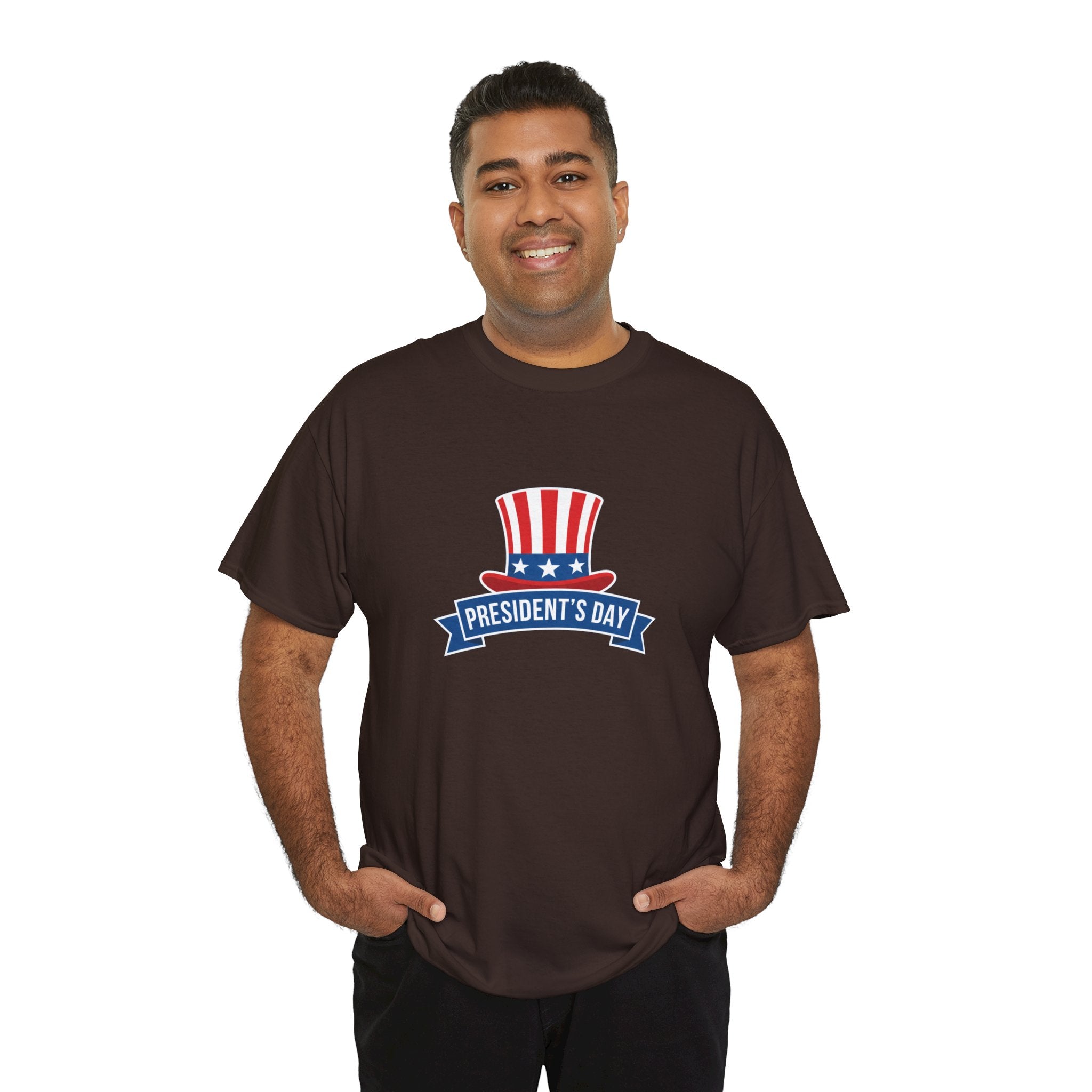 President's Day top hat T-Shirt | Patriotic Presidents Day tee, USA flag stars stripe design