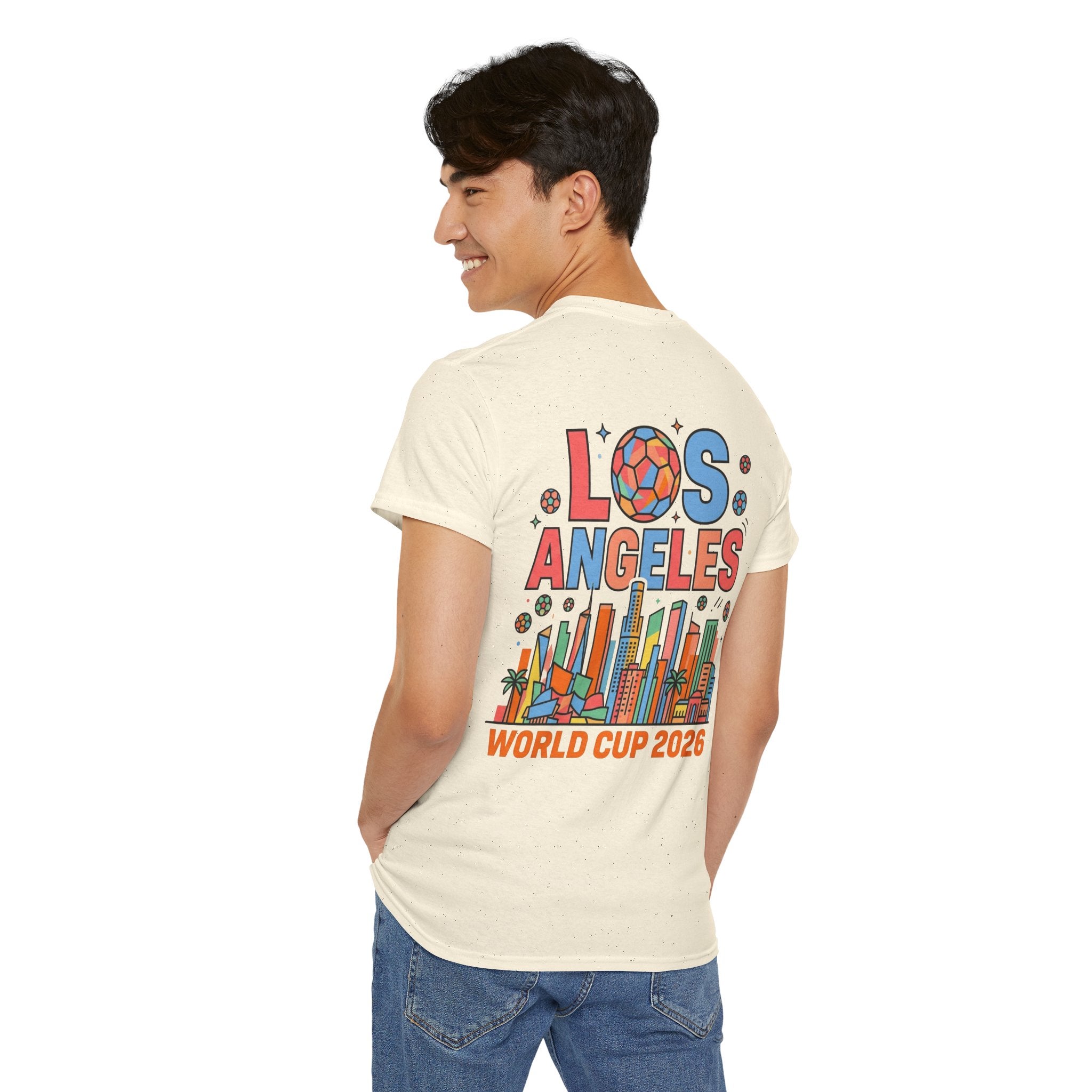 Los Angeles Skyline World Cup 2026 Tee | Soccer Ball City Design