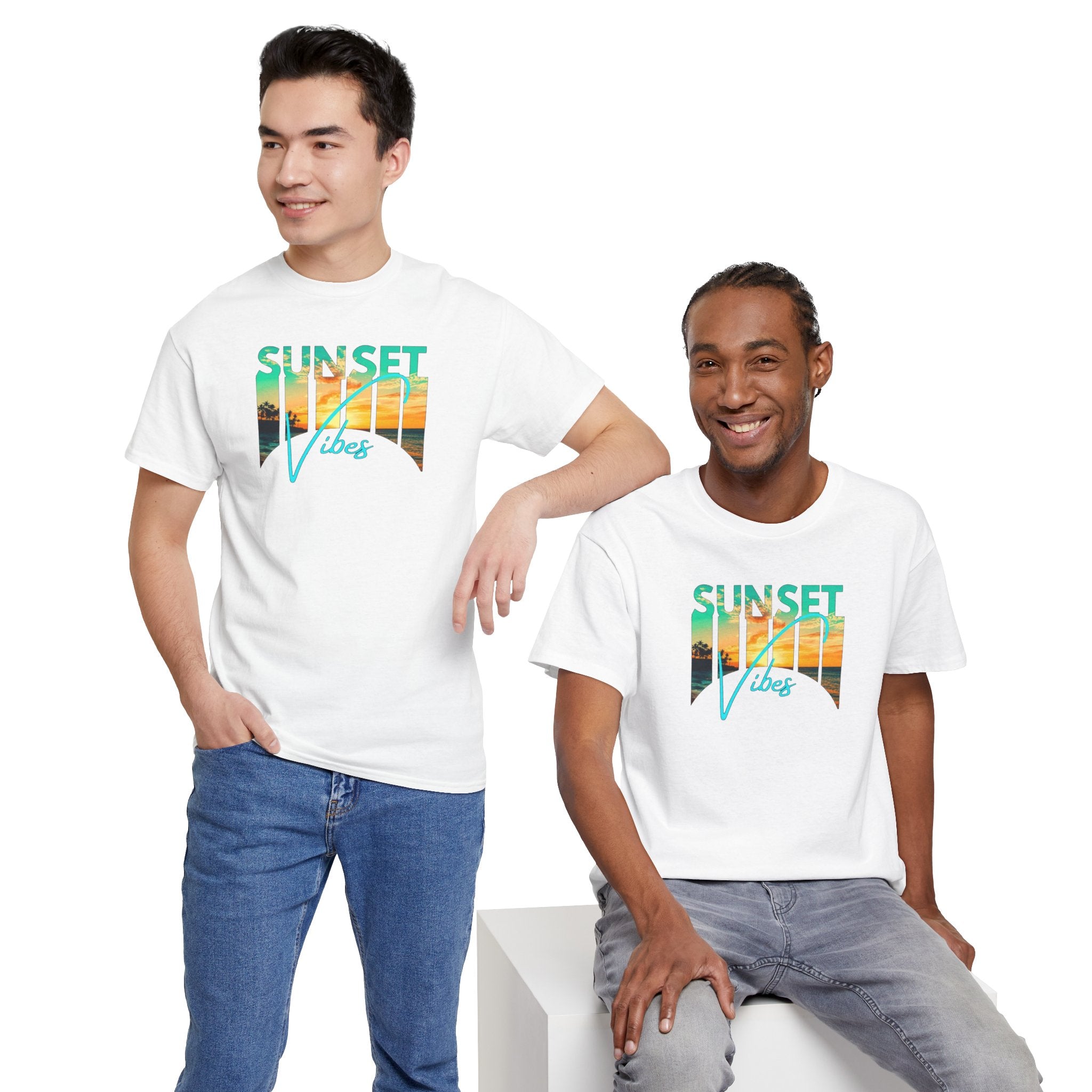 Sunset Vibes Tee | Beach Sunset Graphic T-Shirt