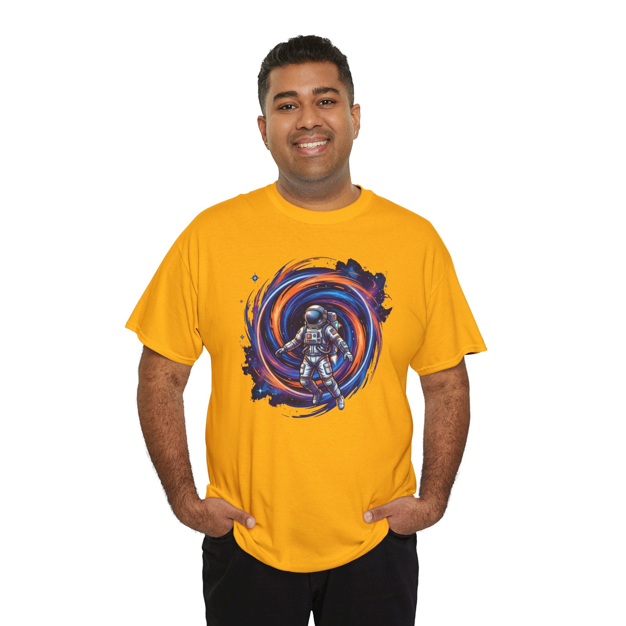 Astronaut Swirl Galaxy Tee | Space Explorer Cosmic Helmet Shirt