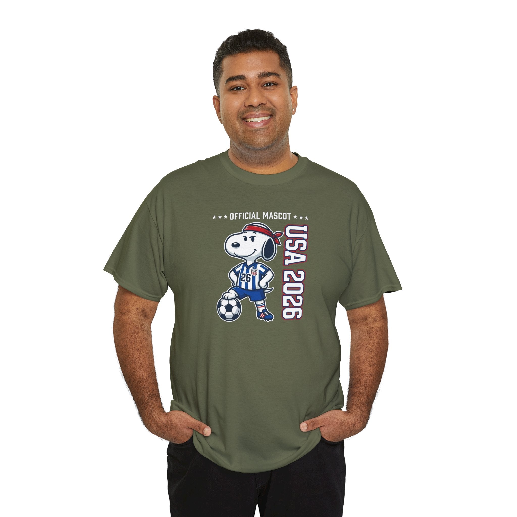 Snoopy Soccer Mascot Tee | USA 2026 Soccer Shirt