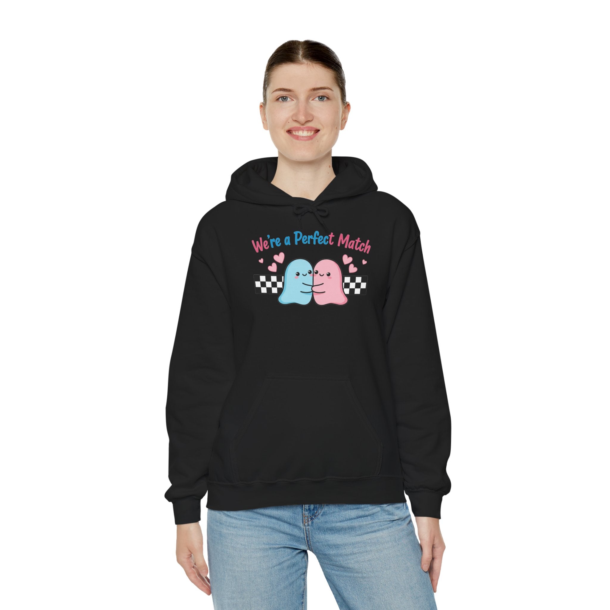 Valentine's Day We're a Perfect Match Hoodie | Cute Ghost Couple