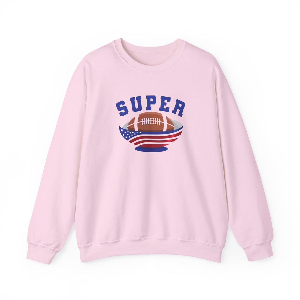 Super Football with American Flag Sweatshirt | Patriotic Sports Crewneck