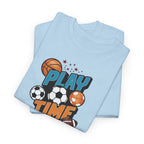 Play Time Sports graphic tee | Kids sports balls design