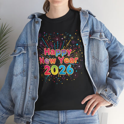 Happy New Year 2026 Unisex Heavy Cotton Tee