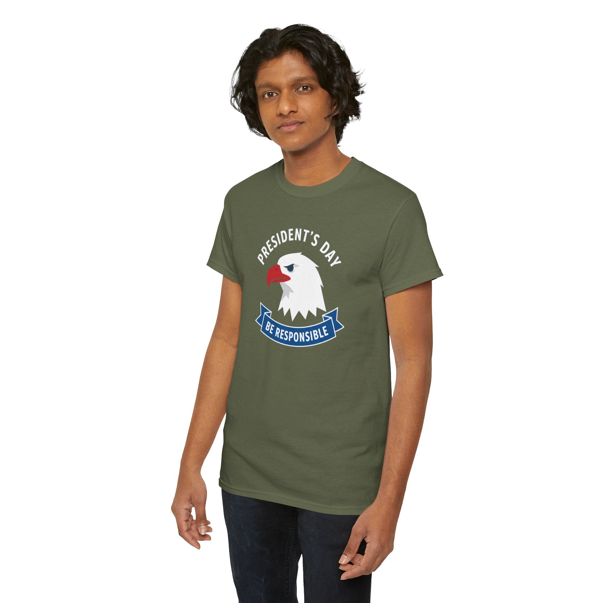 President's Day Eagle Be Responsible Tee | Patriotic Holiday Shirt
