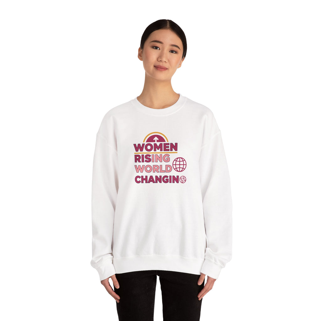 Women Rising World Changing Sweatshirt | Feminist Globe Graphic
