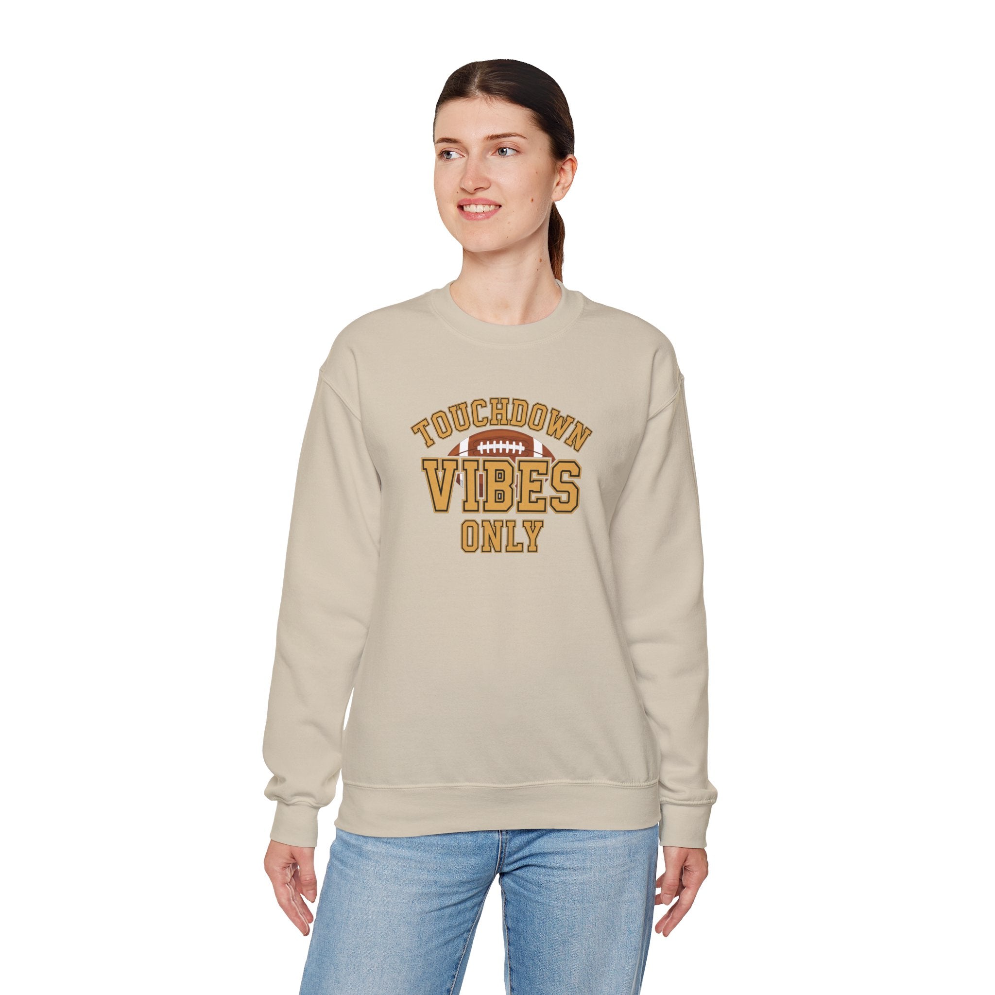 Touchdown Vibes Only Sweatshirt | Football Graphic Crewneck