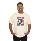 Happy Labor Day Shirt | Patriotic Flag Typography Tee