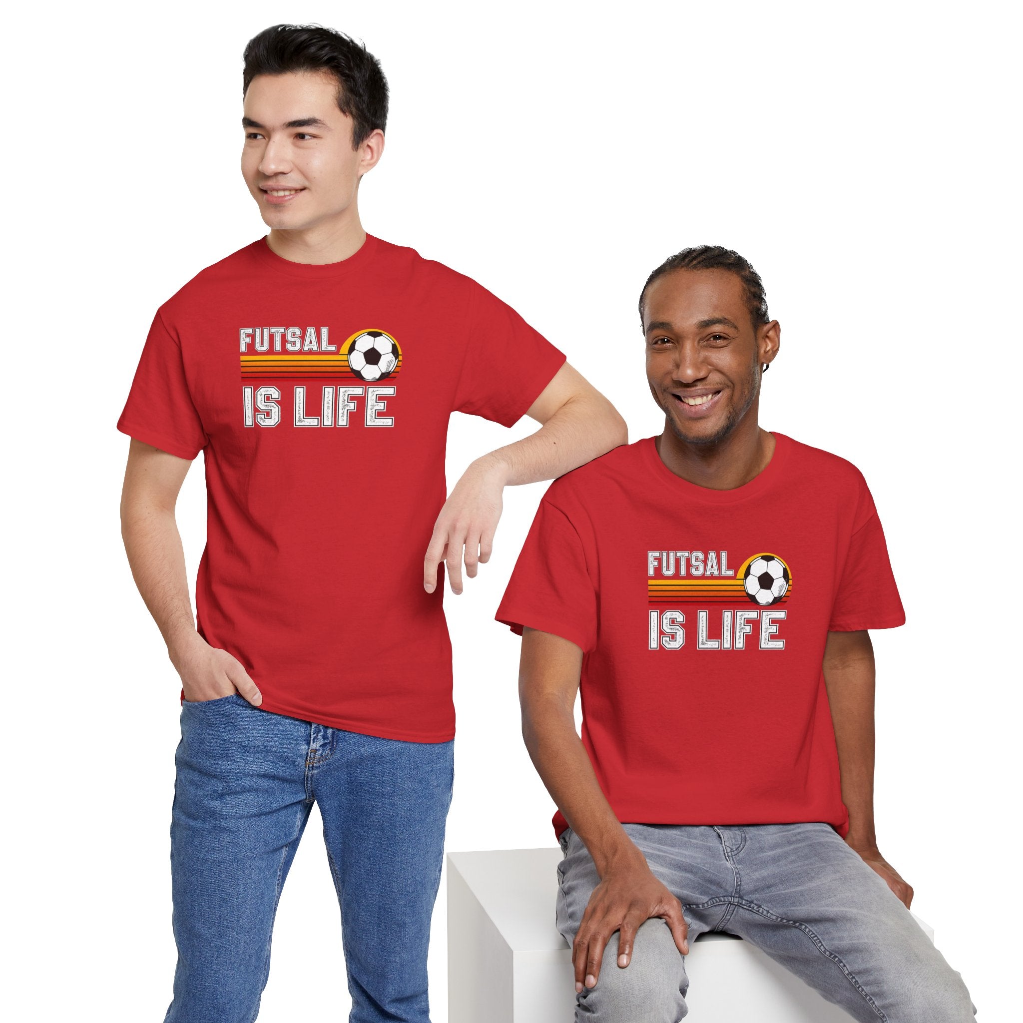 Futsal Is Life Tee | Retro Soccer Ball Stripe Design