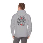 Valentine's Day Love Hoodie | Tic-Tac-Toe Design