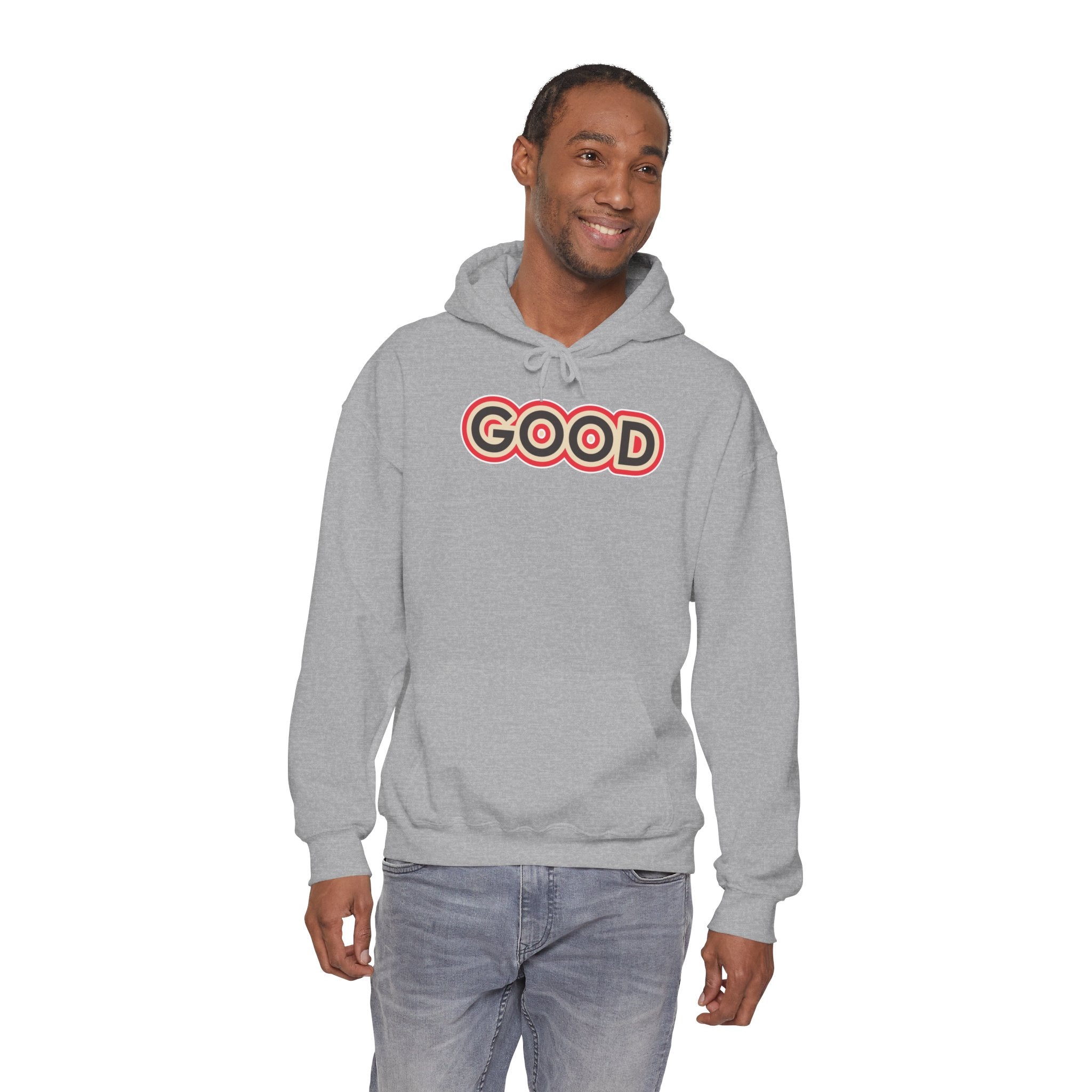 GOOD Retro Logo Hoodie | Positive Message, 70s Style Graphic