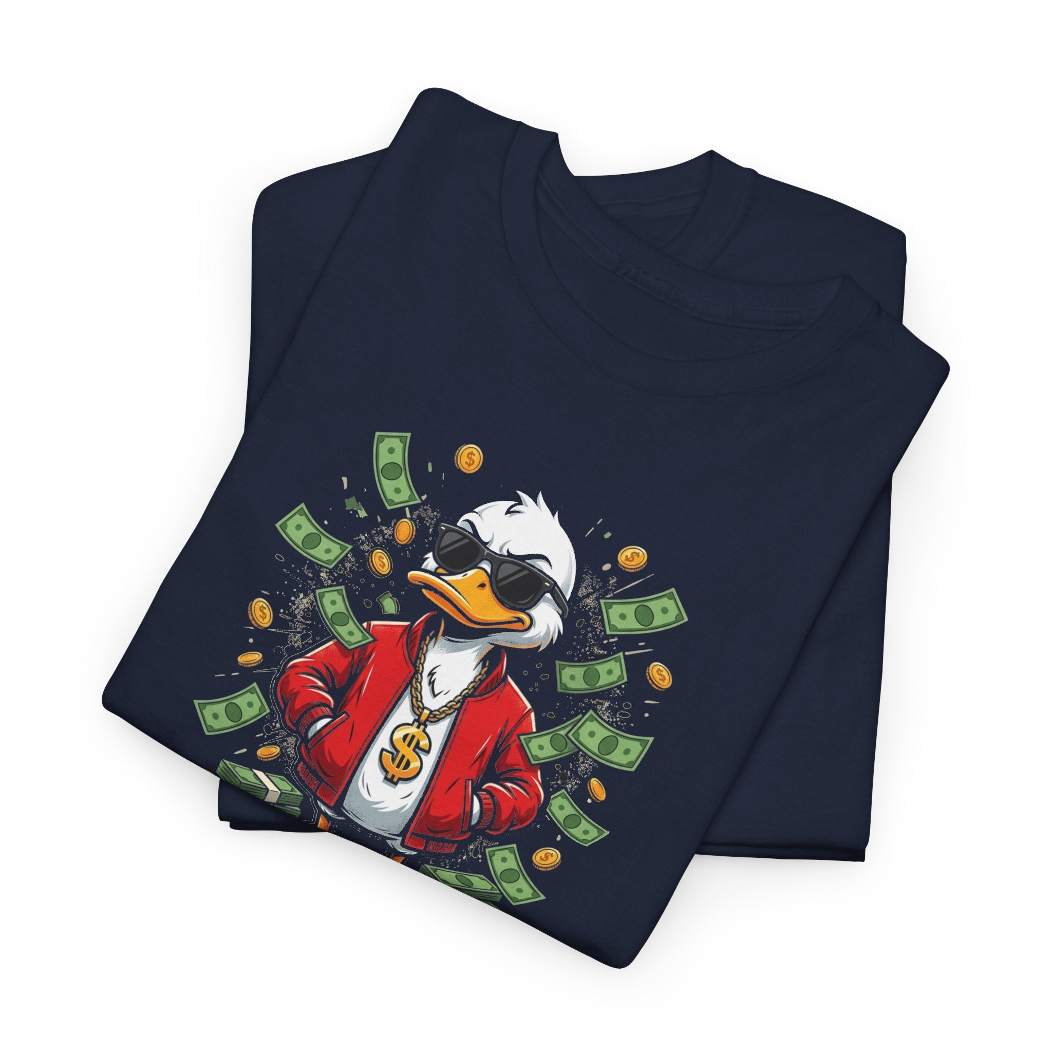 Cool Duck in Suit I Don't Wait For Chances I Take Them T-Shirt | Money Graphic