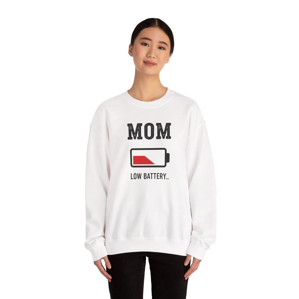 Mom Low Battery Sweatshirt | Battery Icon Mom Shirt