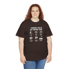 Things I Do In My Spare Time Tee | Gaming Soccer, TV, Reading, Gardening Icons