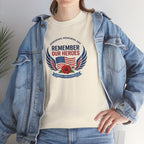 Remember Our Heroes Tee | Memorial Poppy, American Flag, Tribute