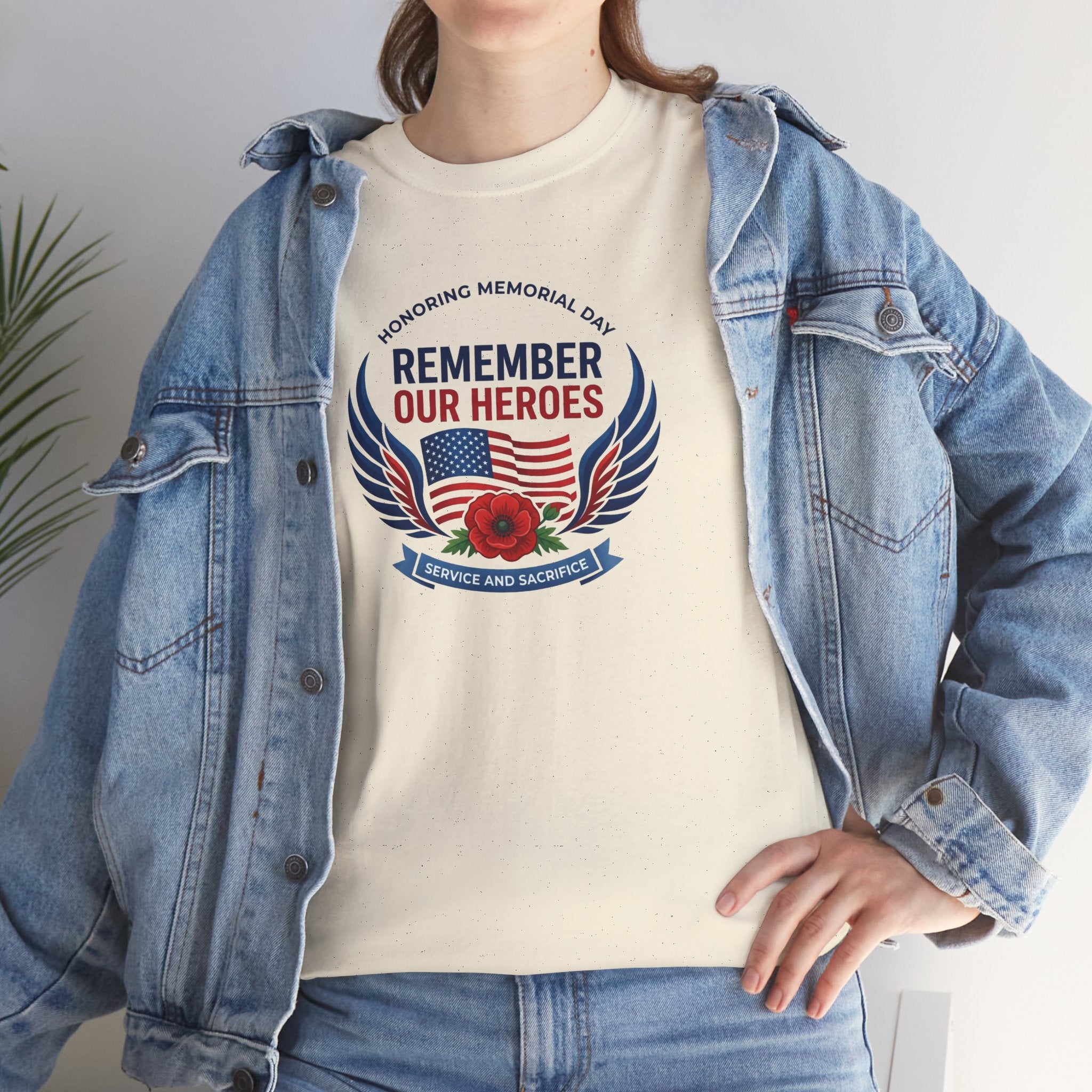 Remember Our Heroes Tee | Memorial Poppy, American Flag, Tribute