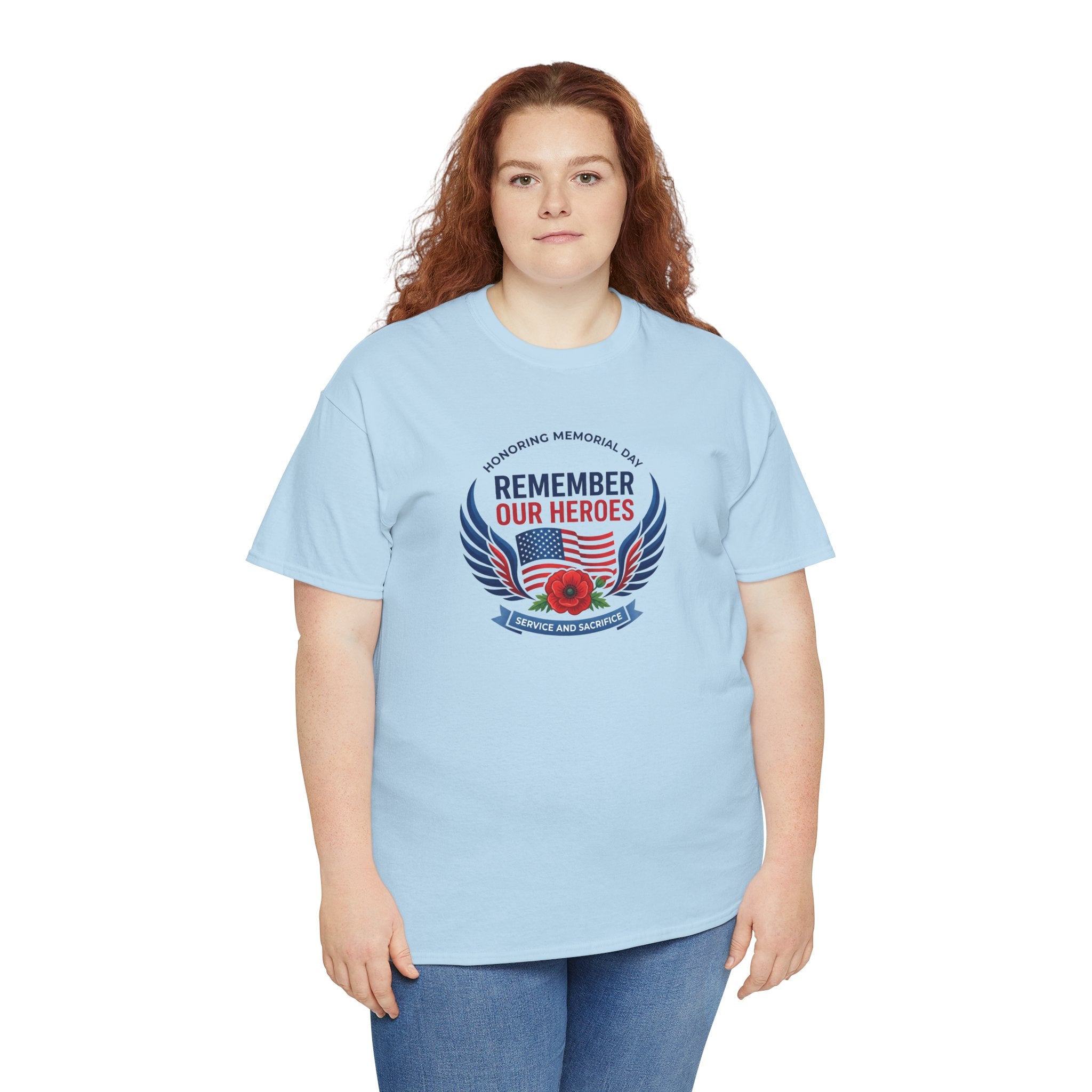 Remember Our Heroes Tee | Memorial Poppy, American Flag, Tribute