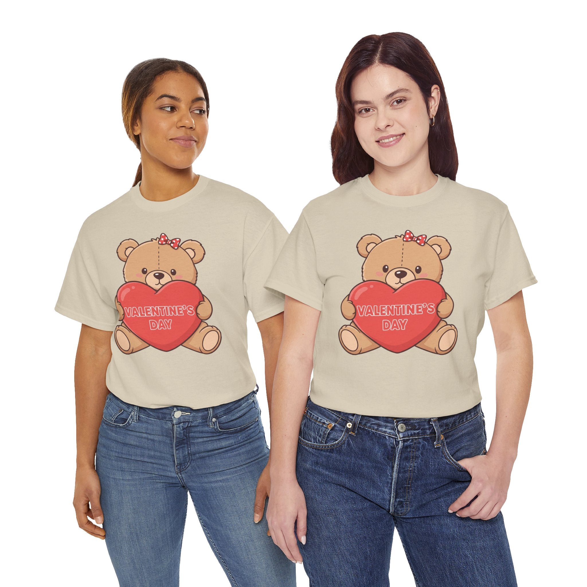 Teddy Bear Holding Heart T-Shirt | Valentine's Day Cute Bear Tee