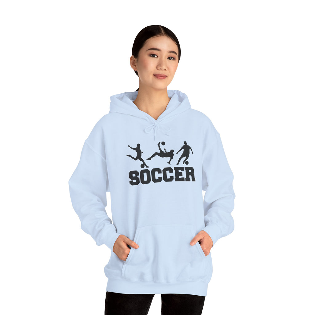 Soccer Silhouette Players Hoodie | Soccer Hooded Sweatshirt