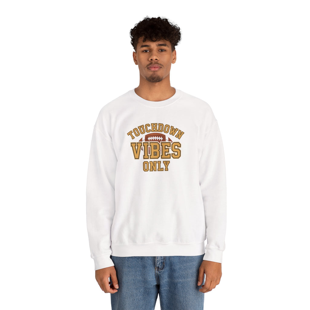 Touchdown Vibes Only Sweatshirt | Football Graphic Crewneck