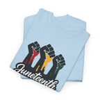 Juneteenth Raised Fists Tee | Juneteenth Celebration Shirt