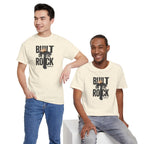 Built on the Rock cross graphic Tee | Christian faith shirt, Psalm 127:1