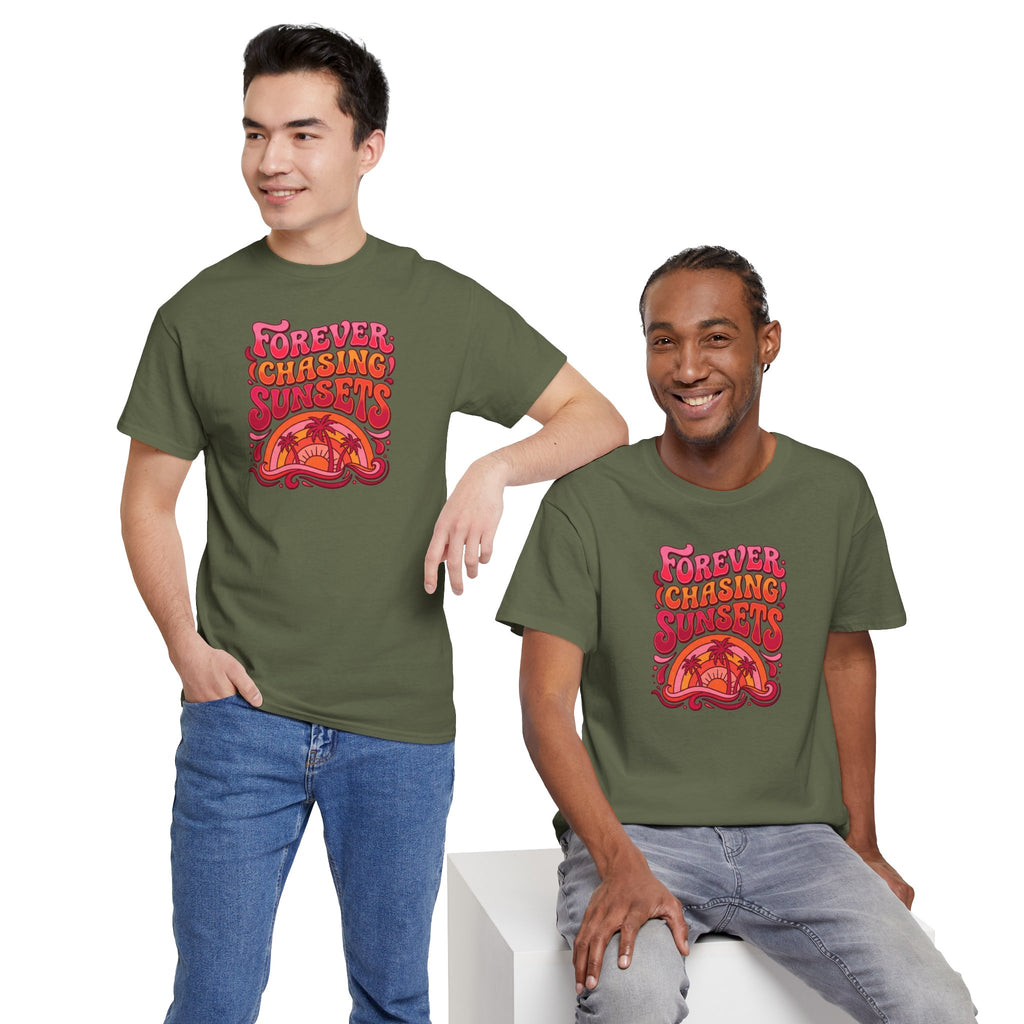 Forever Chasing Sunsets T-Shirt | Retro Sunset Graphic Tee
