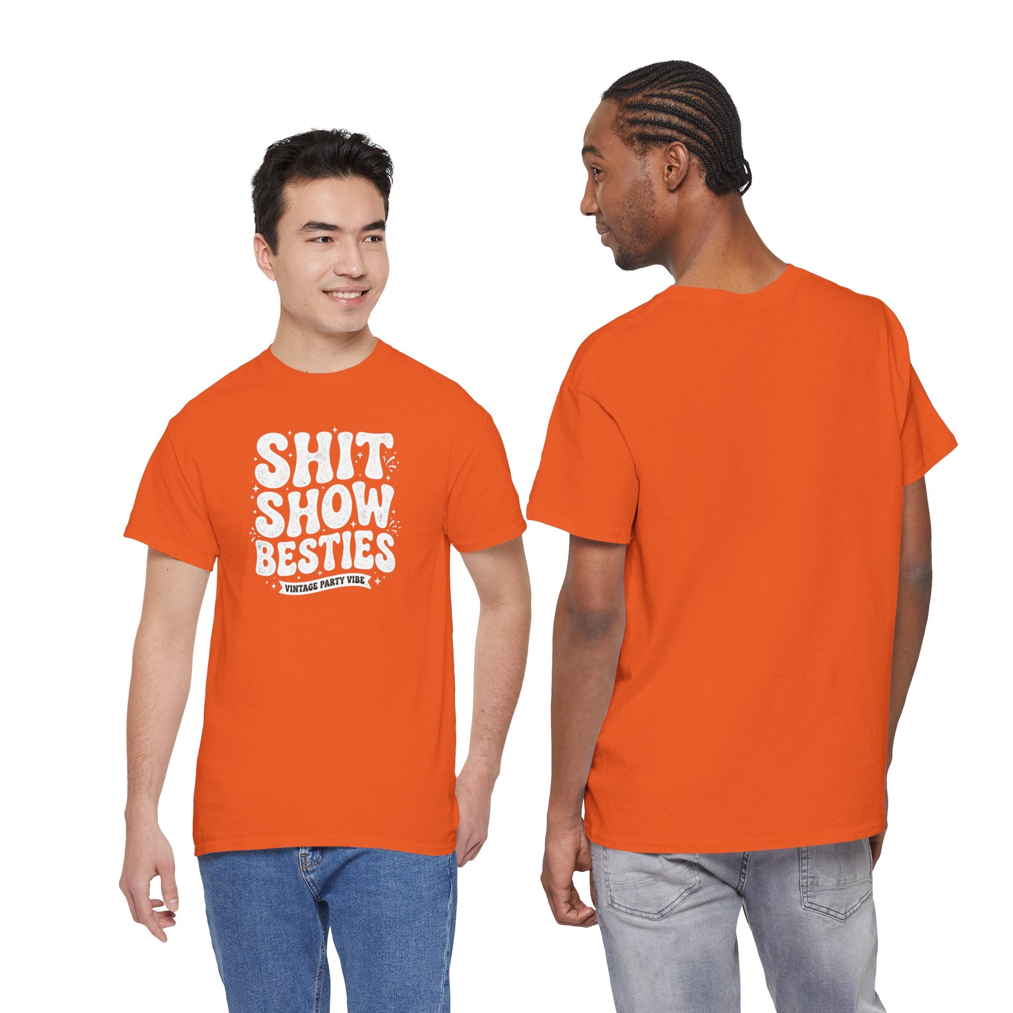 Shit Show Besties Tee | Funny Retro Bubble Letter Graphic Shirt