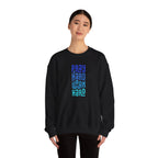 Pray Hard Work Hard Sweatshirt | Inspirational Vertical Typography