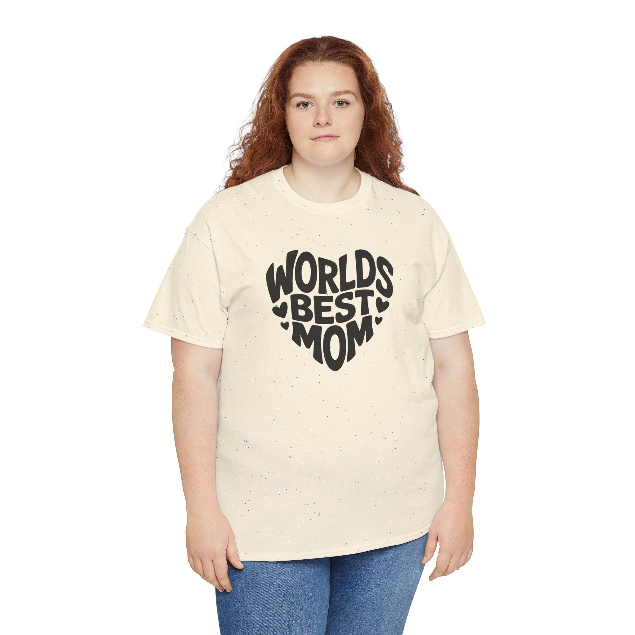 Worlds Best Mom heart graphic T-Shirt | Mother's Day typography tee