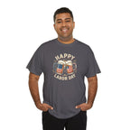 Happy Labor Day Beer Mugs T-Shirt | American Flag Cheers Tee