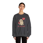 Valentine's Day Be My Boo Sweatshirt | Cute Ghost Holding Heart Balloon