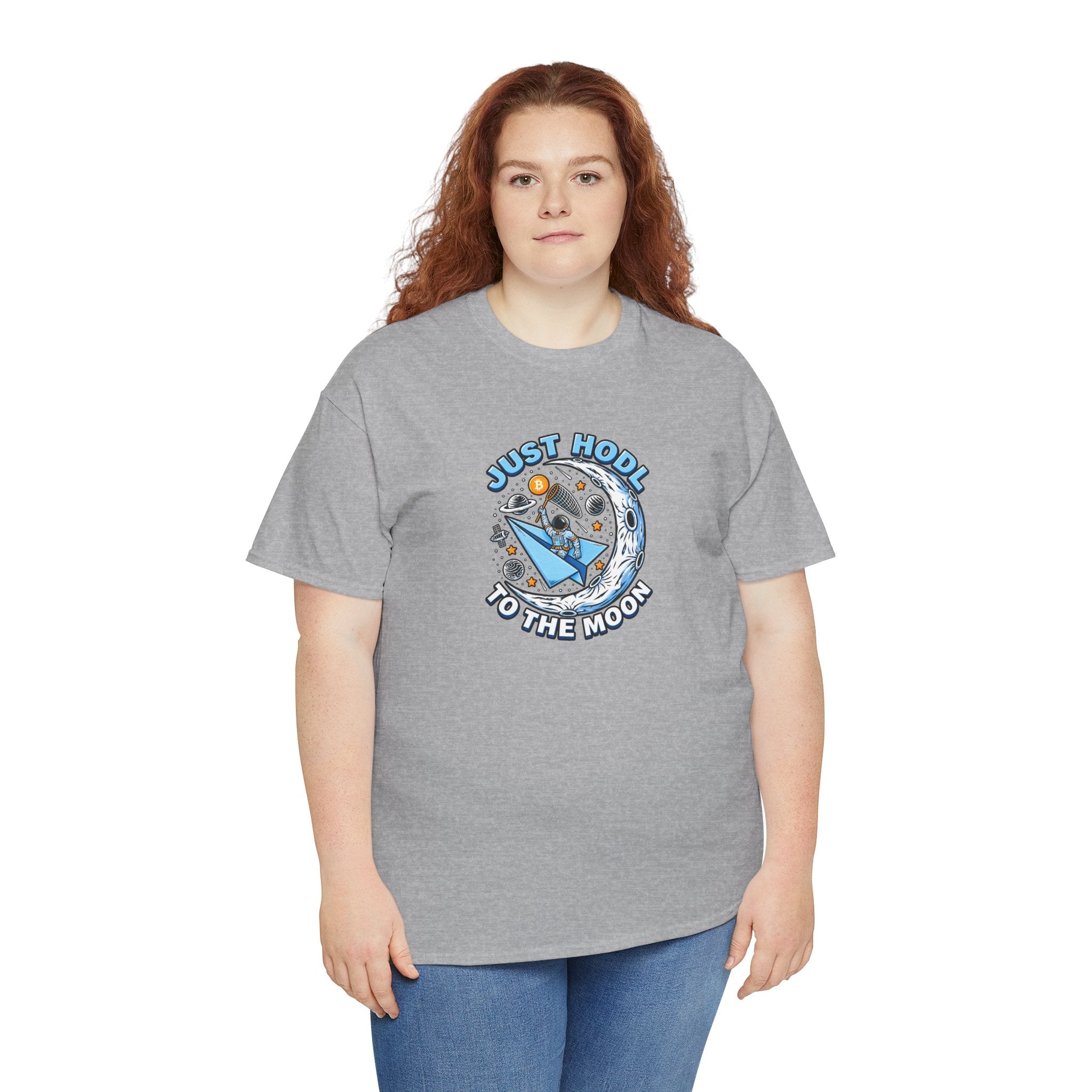 Just HODL to the Moon T-Shirt | Crypto Rocket Moon Graphic Tee