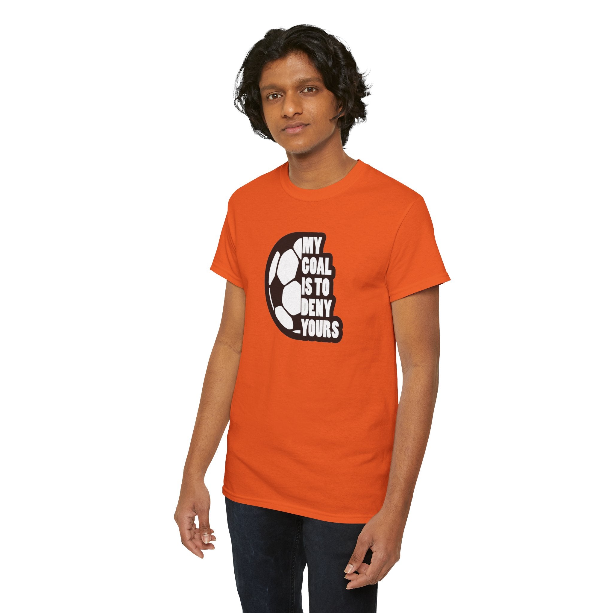My Goal Is To Deny Yours Soccer Tee | Soccer Ball Graphic Shirt