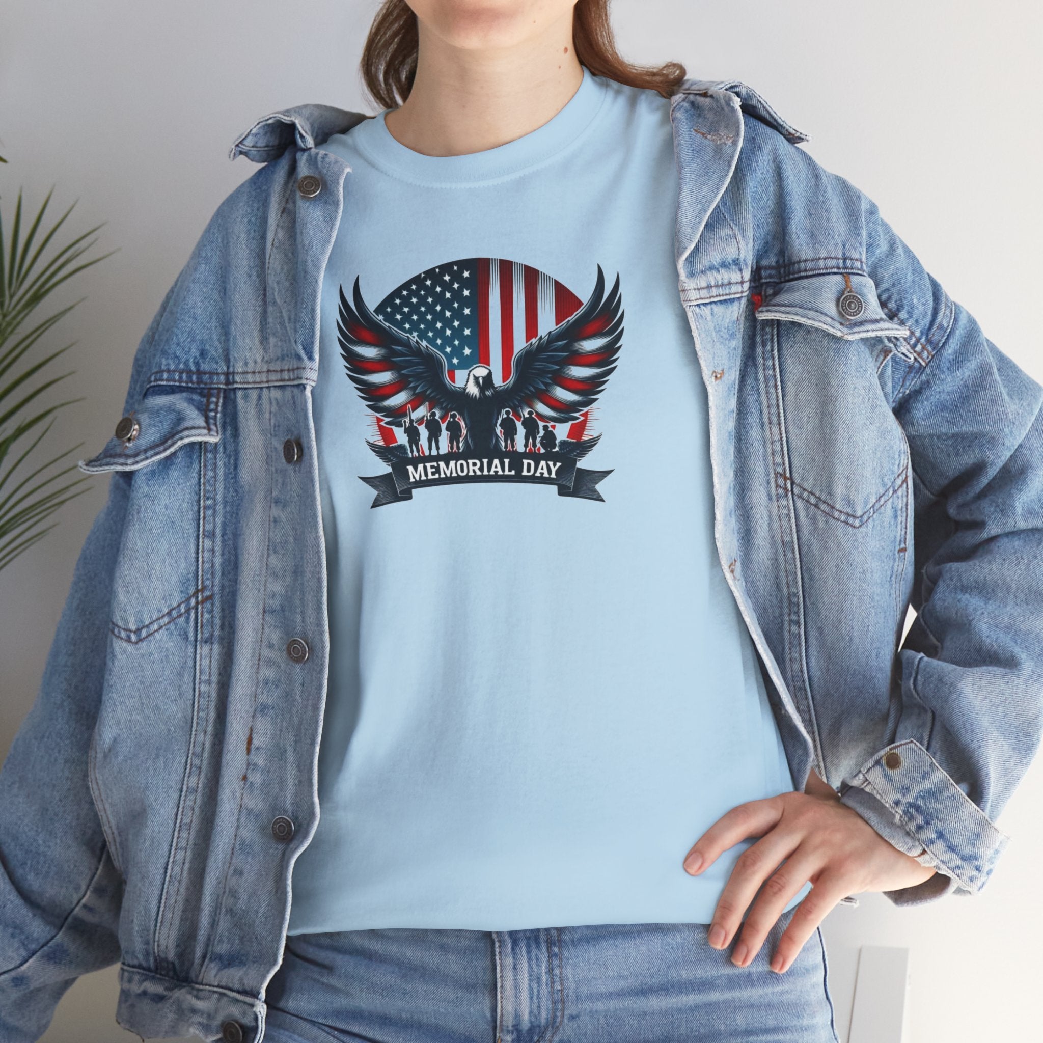 American Flag Eagle Memorial Day T-Shirt | Patriotic USA Eagle Tee