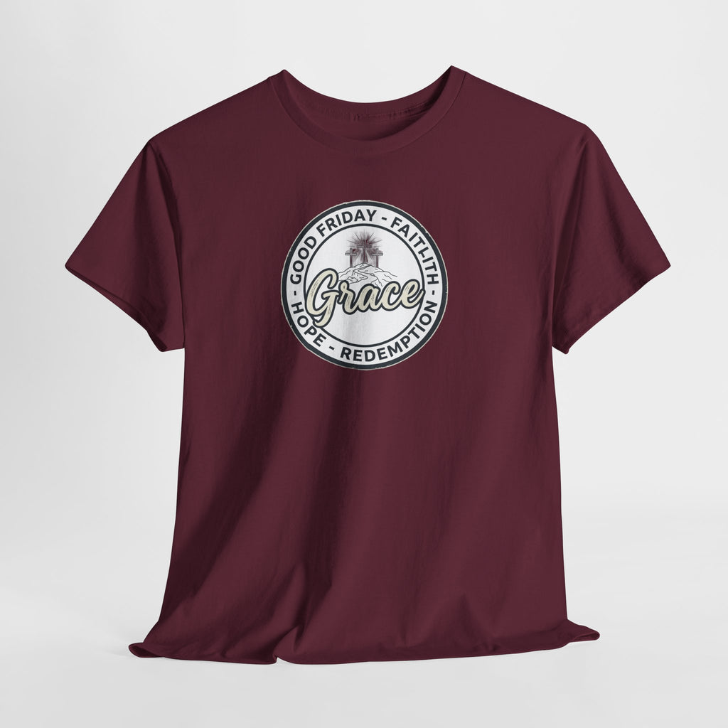 Grace emblem T-Shirt | Good Friday faith hope redemption circle logo