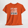 It's Not a Game It's Life T-Shirt | Minimal Text Tee, Bold Serif Typography