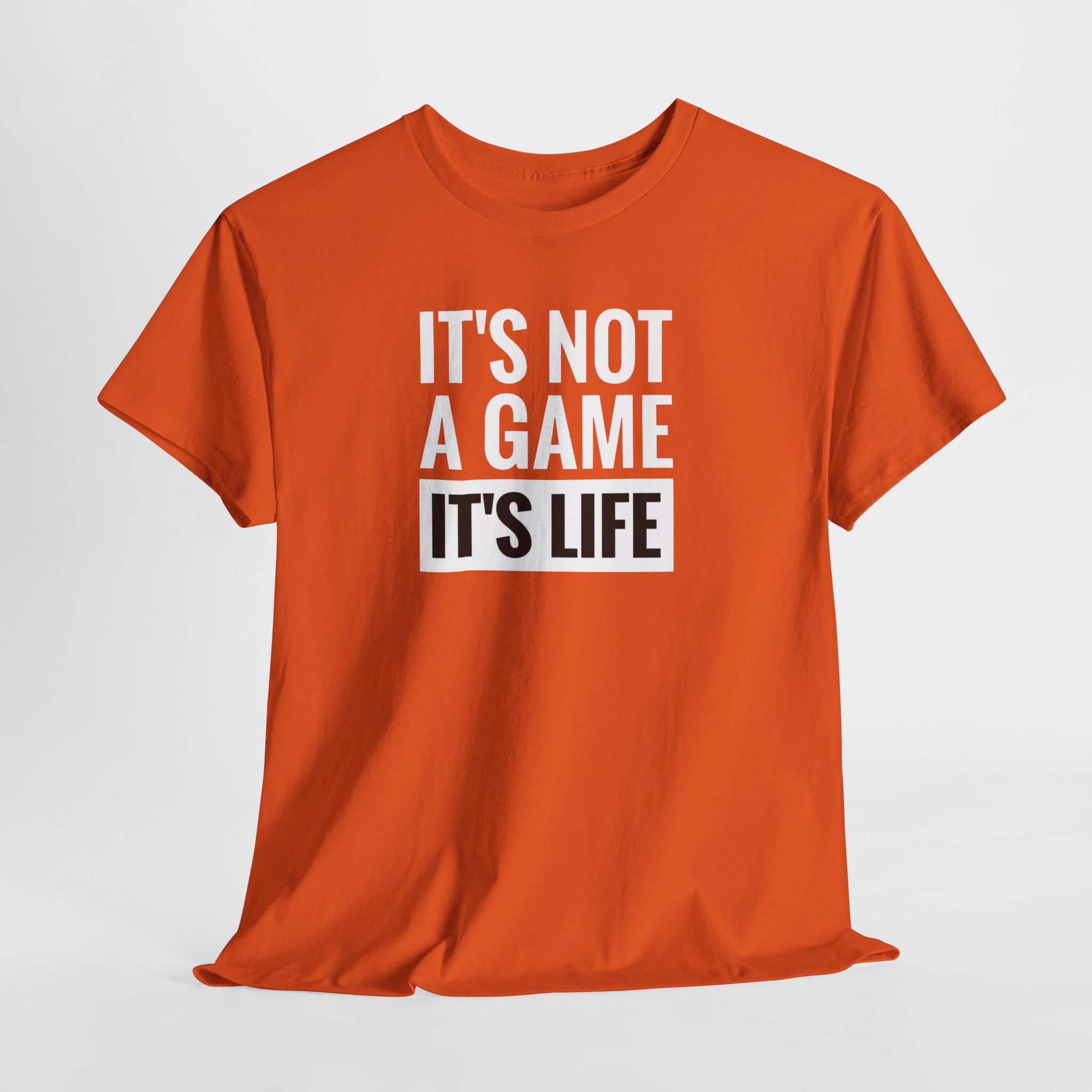 It's Not a Game It's Life T-Shirt | Minimal Text Tee, Bold Serif Typography