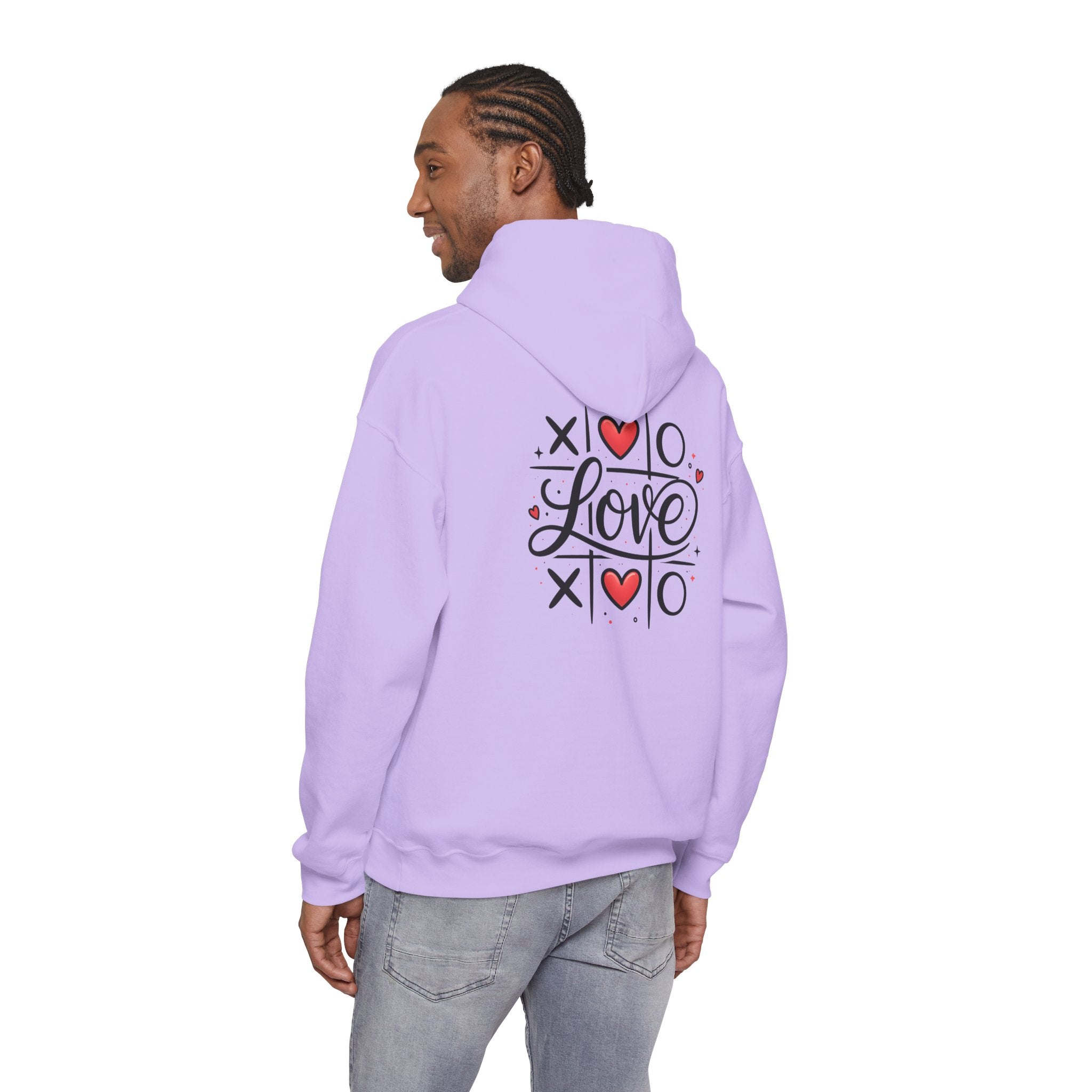 Valentine's Day Love Hoodie | Tic-Tac-Toe Design