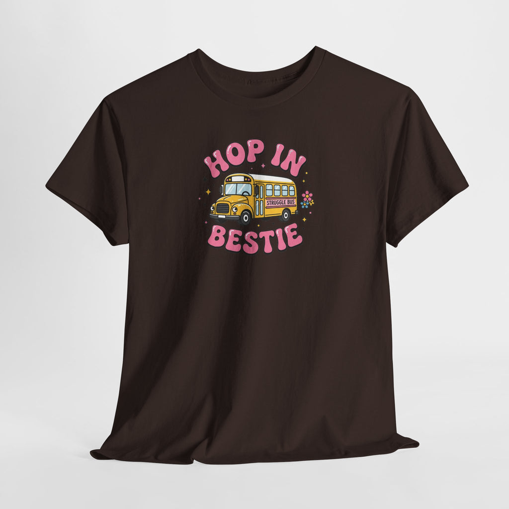 Hop In Bestie Van graphic tee | Retro camper, cute pastel design