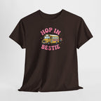 Hop In Bestie Van graphic tee | Retro camper, cute pastel design