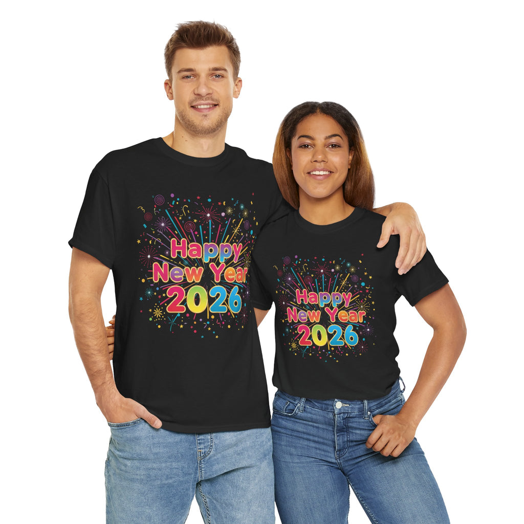 Happy New Year 2026 Unisex Heavy Cotton Tee