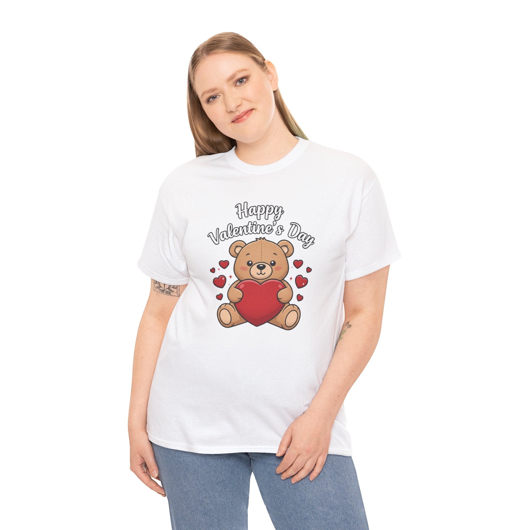 Happy Valentine's Day Teddy Bear T-Shirt | Cute Heart Love Tee