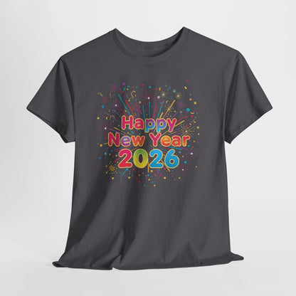 Happy New Year 2026 Unisex Heavy Cotton Tee