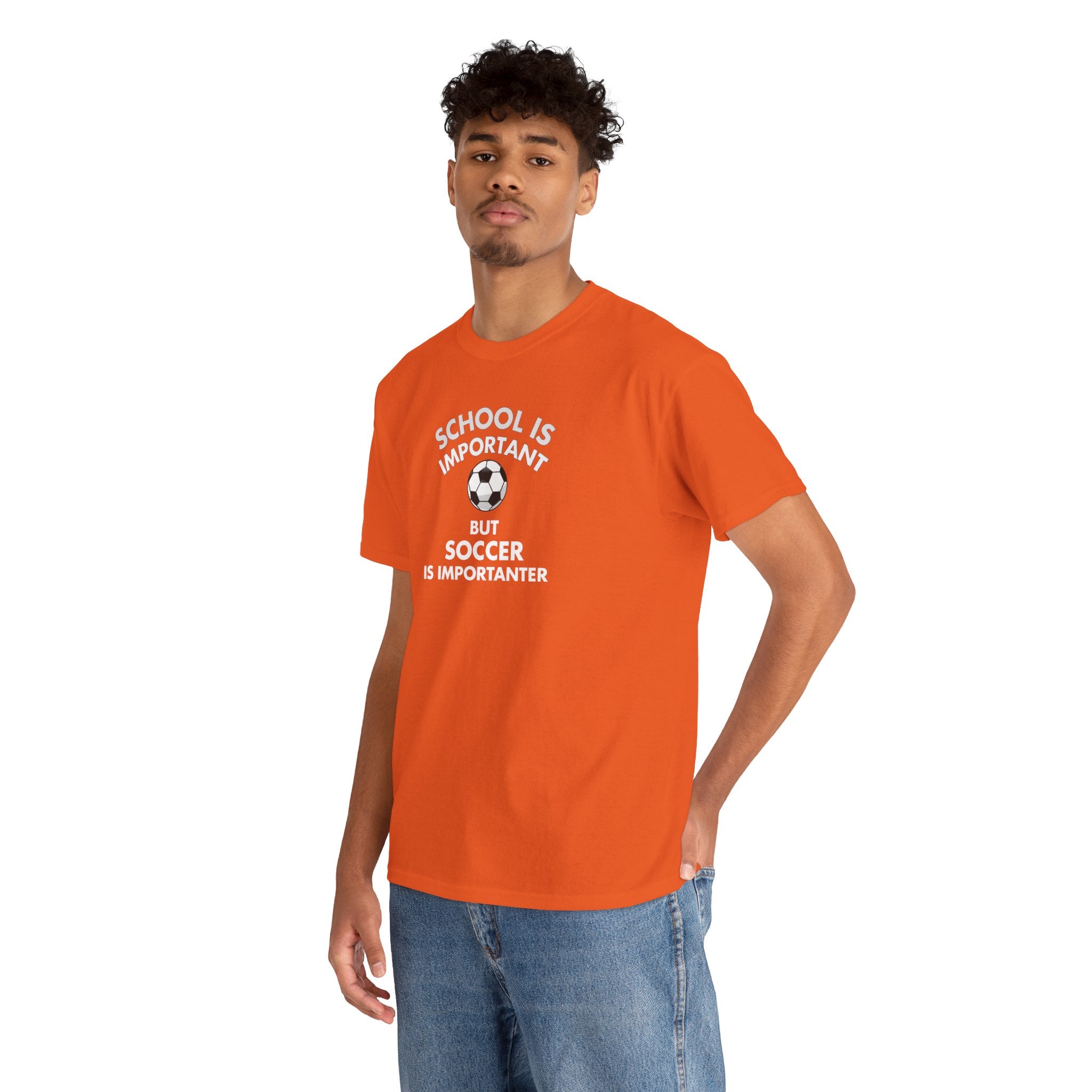 School Is Important But Soccer Is Importanter T-Shirt | Soccer Humor Tee