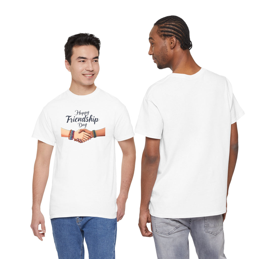 Happy Friendship Day Handshake Tee | Friendship Graphic T-Shirt