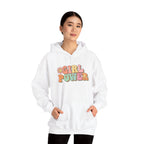 Girl Power retro floral Hoodie | Feminist 70s style sweatshirt