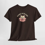 Handle With Care kitten in box T-Shirt | Cute Cat Illustration, Pastel Design