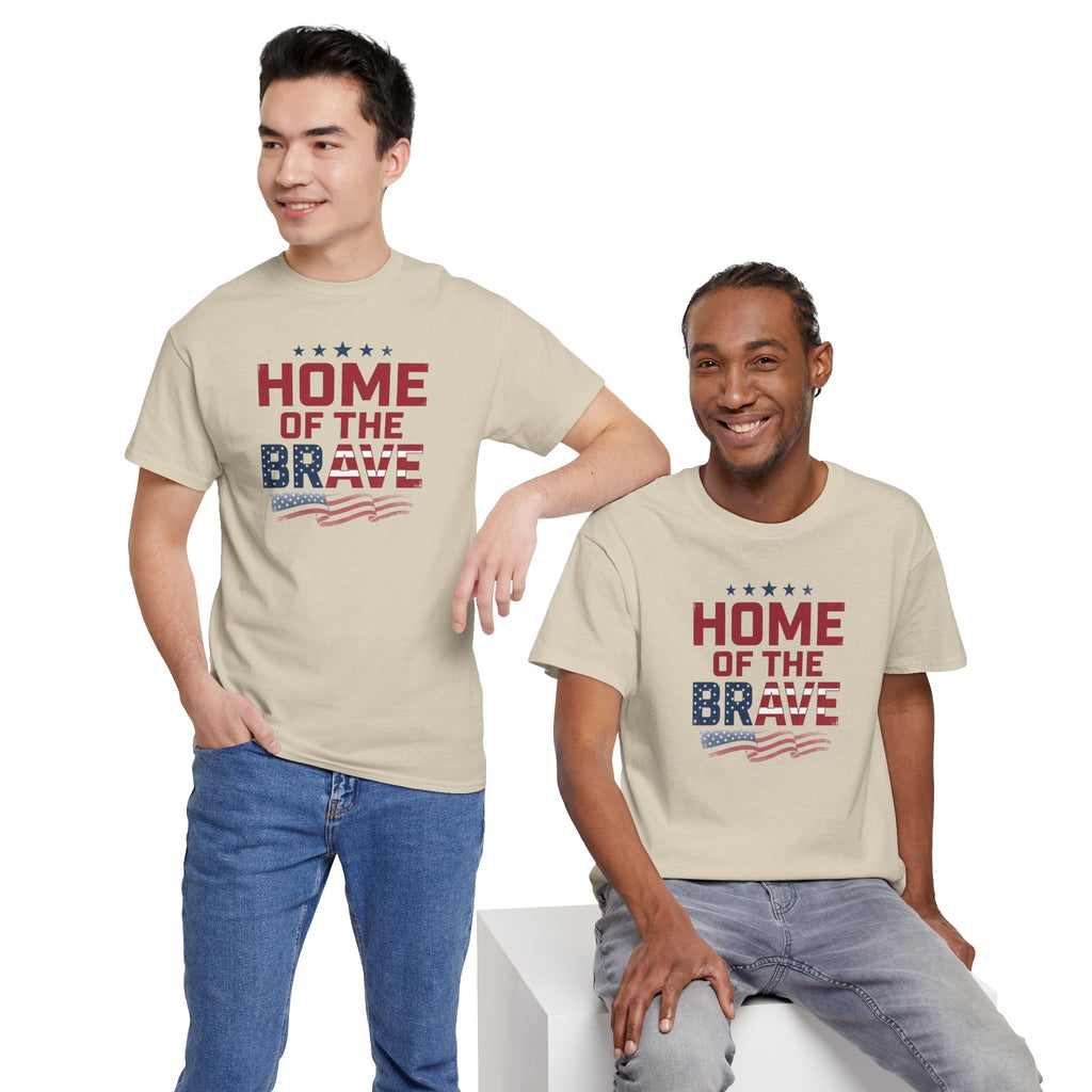 Home of the Brave T-Shirt | American Flag Patriotic Tee
